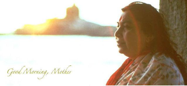 Shri Mataji at the Ocean Sunrise/Sunset: Morning Sahaja Yoga Online Meditation